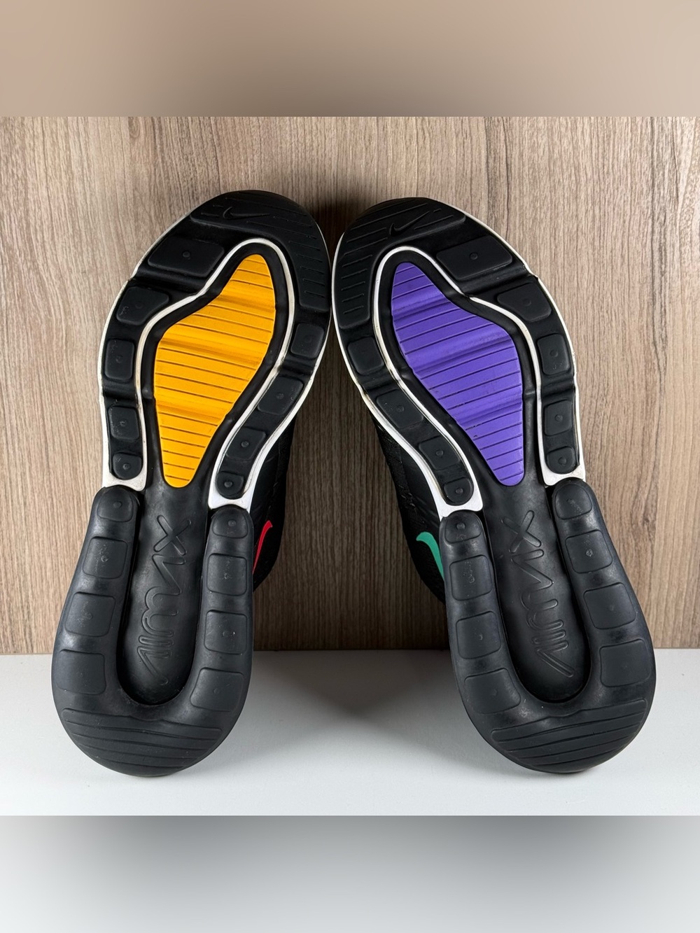 Nike Air Max 270 Game Change Black Multi Color Shoes CJ6960-001 GS 7Y / Wmns 8.5 - Picture 7 of 9